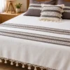 🛏️✨ Set Colcha natural con grecas ✨🛏️