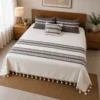 🛏️✨ Set Colcha natural con grecas ✨🛏️